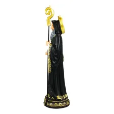 São Bento Imagem Religiosa Enfeite Decorativo De Resina 30cm Cor Preto Foto mini  2