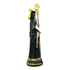 São Bento Imagem Religiosa Enfeite Decorativo De Resina 30cm Cor Preto Foto mini  3