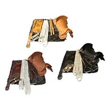 S贸 Hoje Jogo 10p莽s Sela Freio Ouro Santa Montaria Cavalo Cor Preto Foto mini 1