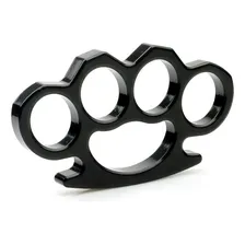 Soco Inglês Defesa Pessoal Em Aço Resistente 12 Cm Preto Foto mini 1