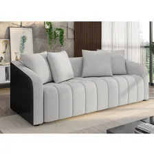 Sofá 03 Lugares Com Assento Fixo E Encosto Com Diwt Foto  mini 1
