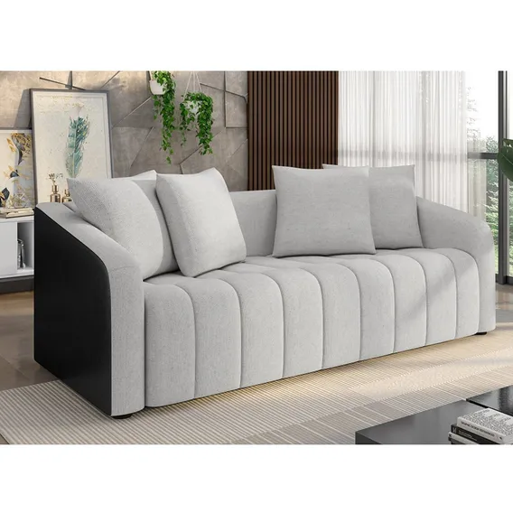 Sofá 03 Lugares Com Assento Fixo E Encosto Com Diwt Foto 1
