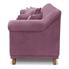 Sofá 2 Lugares Abruzzo Veludo Uva Cor Roxo Foto mini 2