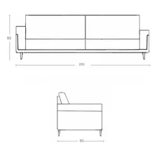 Sofá 3 Lugares Com 2 Almofadas Inclusas Multimóveis Cr45240 Cor Bege Foto mini 4