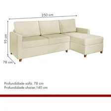 Sofá 3 Lugares Com Chaise Moov Yescasa Foto mini  3