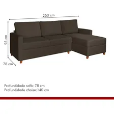 Sofá 3 Lugares Com Chaise Moov Yescasa Foto mini 3
