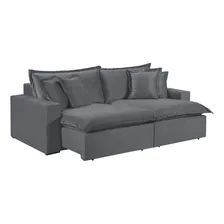 Sofá 4 Lugares Retrátil 240cm Com Almofadas M145 Foto mini  2