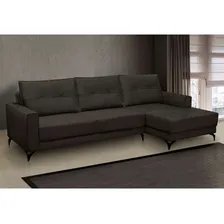 Sofá 5 Lugares Heros Com Chaise Direito Veludo Marrom Foto mini  2