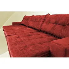 Sofá Austrália 3,82m Retrátil E Reclinável Cor Vermelho Foto mini  2