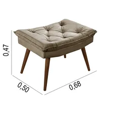 Sofa Bariloche 3 Lugares Com 2 Banquetas Essencial Estofados Foto mini 4