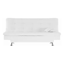 Sofá-cama 3 Lugares Casal Raridade Couro Sintético Branco Foto mini 3