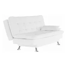 Sofá-cama 3 Lugares Casal Raridade Couro Sintético Branco Foto mini 2