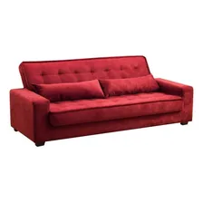 Sofá Cama 3 Lugares Speciale Montana Sued Pena Vinho Foto mini 1