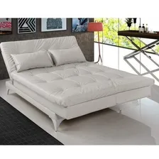 Sofá Cama 3 Lugares Versátil Império Estofados Gelo Ch Foto  mini 1