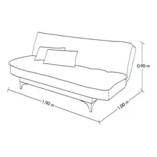 Sofá Cama 3 Lugares Versátil Império Estofados Gelo Ch Foto mini  2