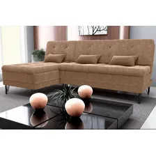 Sofá Cama Com Chaise 3 Lugares 2,00 Mts Nice Matrix Marrom Foto mini 2