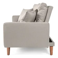 Sofá-cama Encore Sofá-cama em linho cinza Foto mini 4
