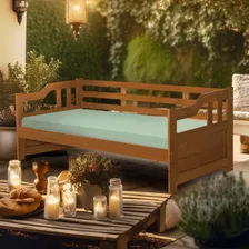 Sofá Cama Madeira Maciça Solteiro Imbuia Cor Marrom Foto mini 3