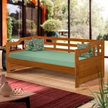 Sofá Cama Madeira Maciça Solteiro Imbuia Cor Marrom Foto mini 4