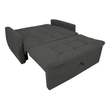 Sofá Cama Meg 2 Lugares Suede Cinza Matrix Foto mini 2