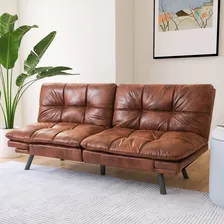 Sofá-cama Opoiar Futon, sofá-cama viscoelástico Cor: marrom Foto  mini 1
