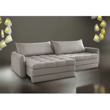 Sofá Cama Retátil E Reclinável Captiva Linho Cinza 2,24 M Foto mini 2