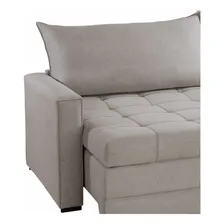 Sofá Cama Retátil E Reclinável Captiva Linho Cinza 2,24 M Foto mini 4