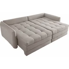 Sofá Cama Retátil E Reclinável Captiva Linho Cinza 2,24 M Foto mini 3