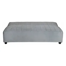 Sofá-cama Sofá-cama minimalista moderno, sofá-cama tufado, cor cinza claro, design de tecido de veludo Foto mini  3