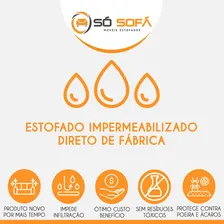 Sofá Canto Chaise D Impermeabilizado Veludo Terracota Foto mini 4