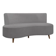 SofĂĄ Chaise Living 2 Lugares 135cm Istambul BouclĂȘ Cinza Foto mini 1