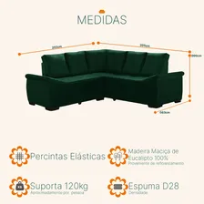 Sofá de Canto 5 Lugares Suede Japão Verde Sofá Casa Foto mini 4