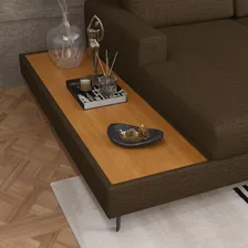 Sofá Em Linho 322cm Chaise Esquerdo E Deck Loft Foto mini 4