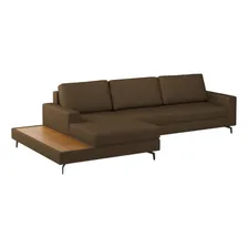 Sofá Em Linho 322cm Chaise Esquerdo E Deck Loft Foto mini  3