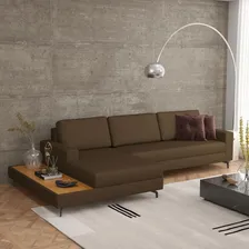 Sofá Em Linho 322cm Chaise Esquerdo E Deck Loft Foto  mini 1