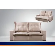 Sofá Estofado 3 Lugares Reclinável 110x94x204c Bressiani Cor Camurça Foto mini  3