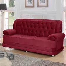 Sofá Finlândia 3 Lugares Pluma Vinho Suede Sofá Casa Foto mini 2