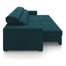 Sofá Hugo 2 Lug 208cm Reclinável Retrátil Vel Azul Marinho Foto mini 4
