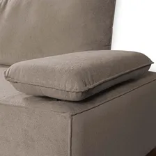 Sofá Living Braço Articulado Deluxe 2,50m Bouclê Bege Foto mini 4