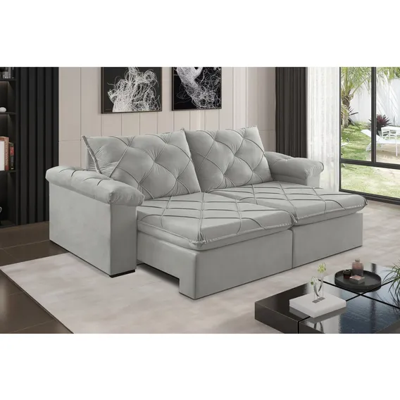 Sofá Retrátil 2 Lugares 242cm Astor 2107 Foto 1
