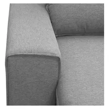 Sofá Retrátil Reclinável Chaise Direito 265cm Linho Cinza Foto mini 2