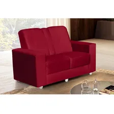 Sofá Roma 2 Lugares Suede Vermelho Sofá Casa Foto mini 2