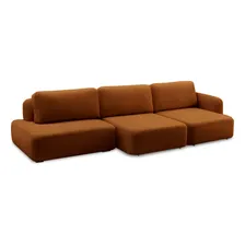 Sofá Santiago 6 Lugares 372cm Retrátil Bouclê Terracota Foto mini  2