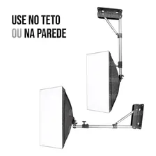 Soft Box 50x70 Bocal 4 Lampadas Greika Com Suporte Teto Foto mini 3