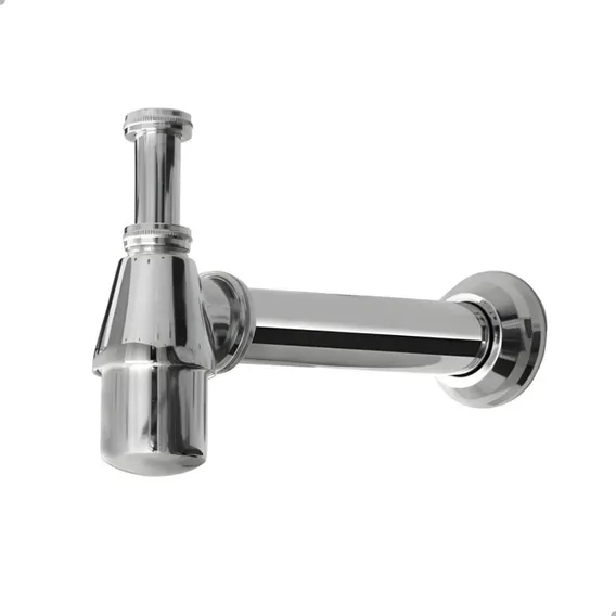 Soft Inox Sifão Copo Metal Cromado Para Lavatório Inox 7/8 Foto 1