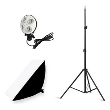 Softbox 50x70cm Com Bocal Para 4 Lâmpadas + Tripé 2m Foto mini 1