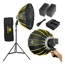 Softbox Led 100w Bicolor Greika Montagem Rapida Com Baterias Foto  mini 1
