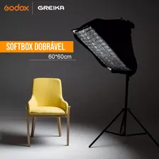 Softbox Para Flash Speedlight 60x60 Cm Com Tripé 2 Metros Foto mini 4