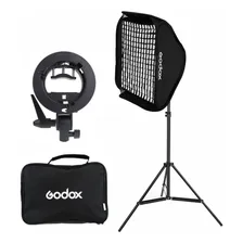 Softbox Para Flash Speedlight 60x60 Cm Com Tripé 2 Metros Foto mini 1