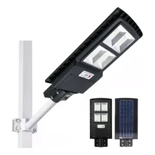Solar Luminária Pública Poste Rua Led 100w C/sensor Preto Foto mini 2